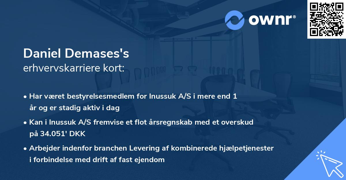 Daniel Demases's erhvervskarriere kort