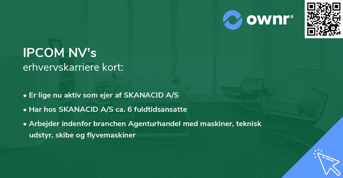 IPCOM NV's erhvervskarriere kort