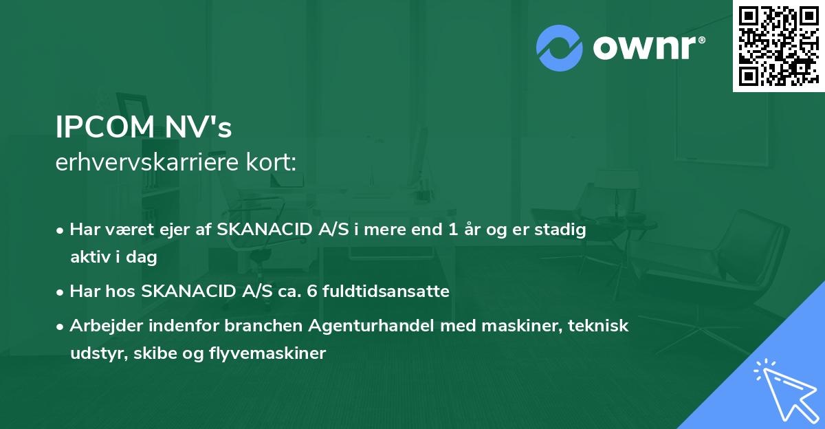 IPCOM NV's erhvervskarriere kort