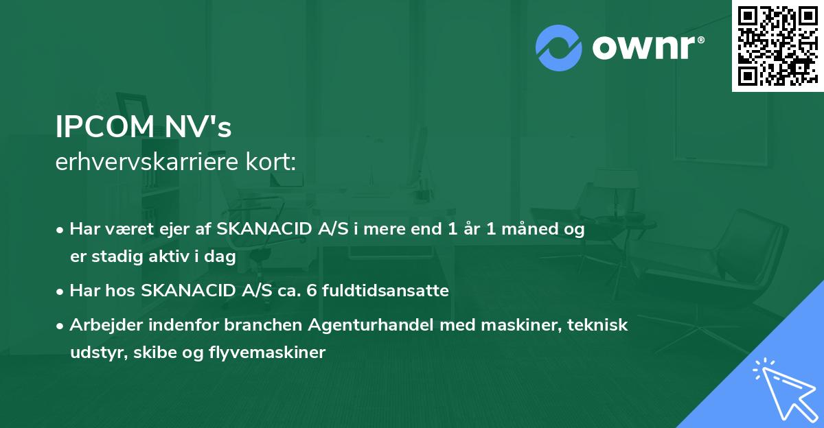 IPCOM NV's erhvervskarriere kort