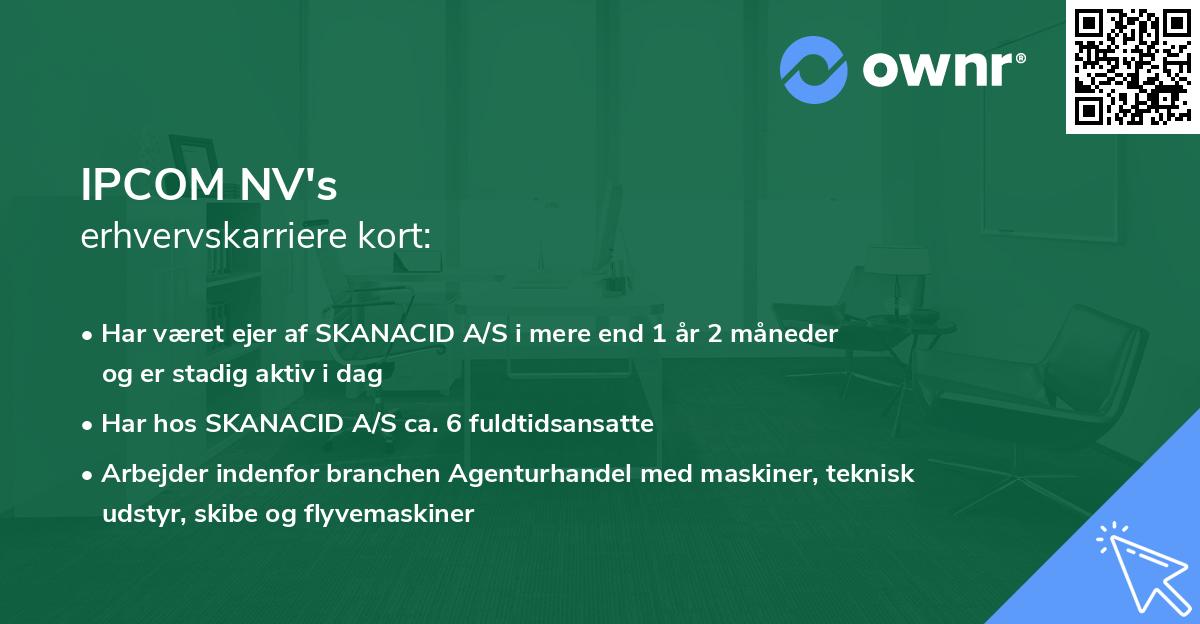 IPCOM NV's erhvervskarriere kort