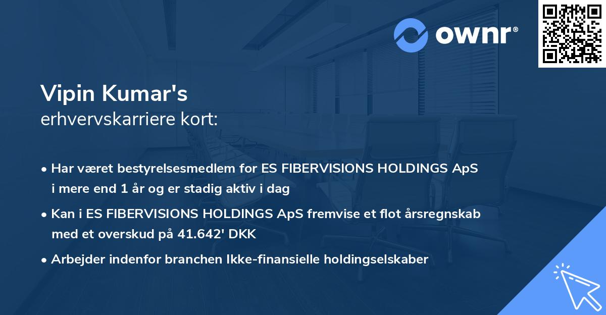 Vipin Kumar's erhvervskarriere kort