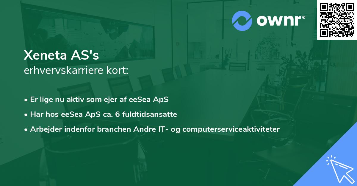 Xeneta AS's erhvervskarriere kort