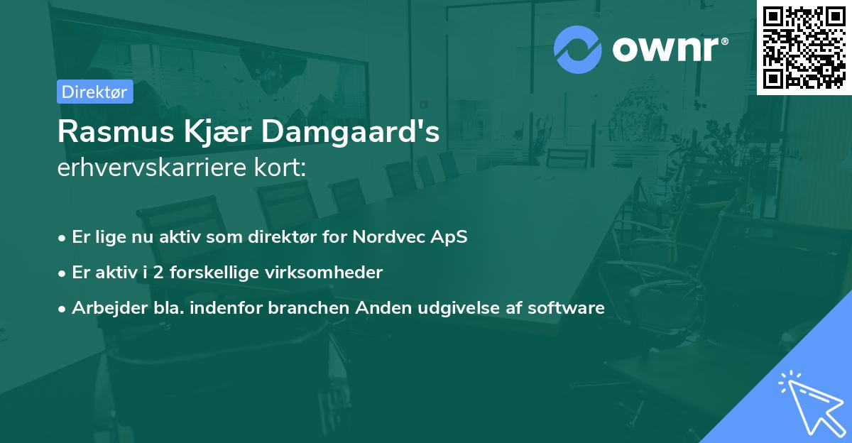 Rasmus Kjær Damgaard's erhvervskarriere kort