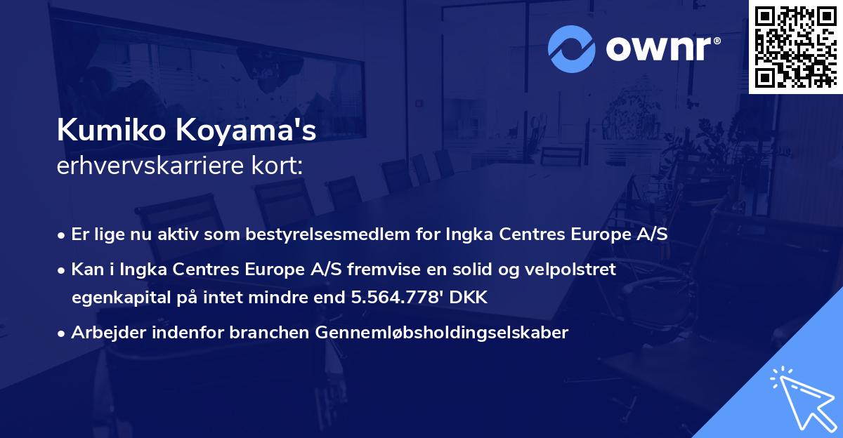Kumiko Koyama's erhvervskarriere kort