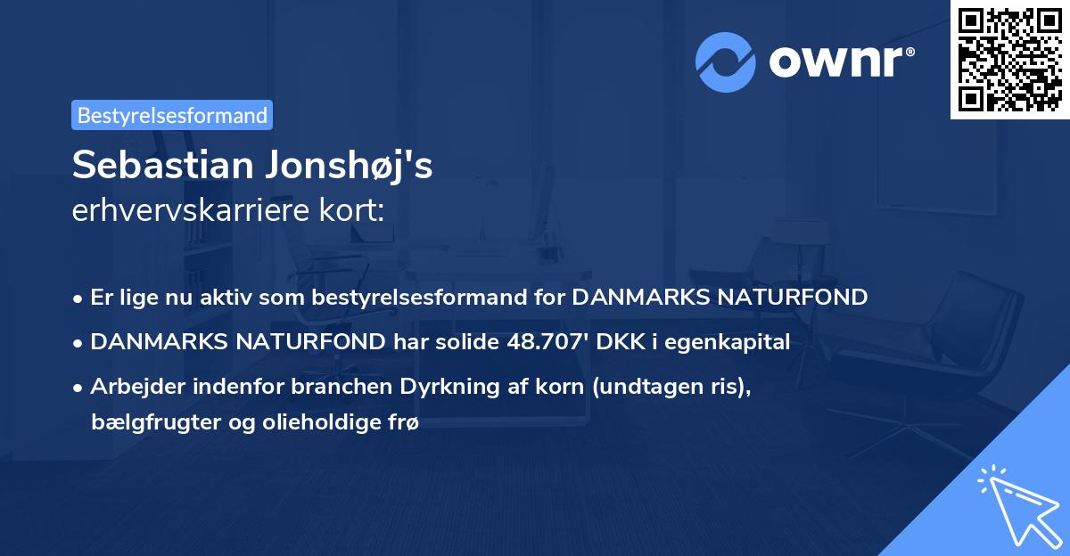 Sebastian Jonshøj's erhvervskarriere kort