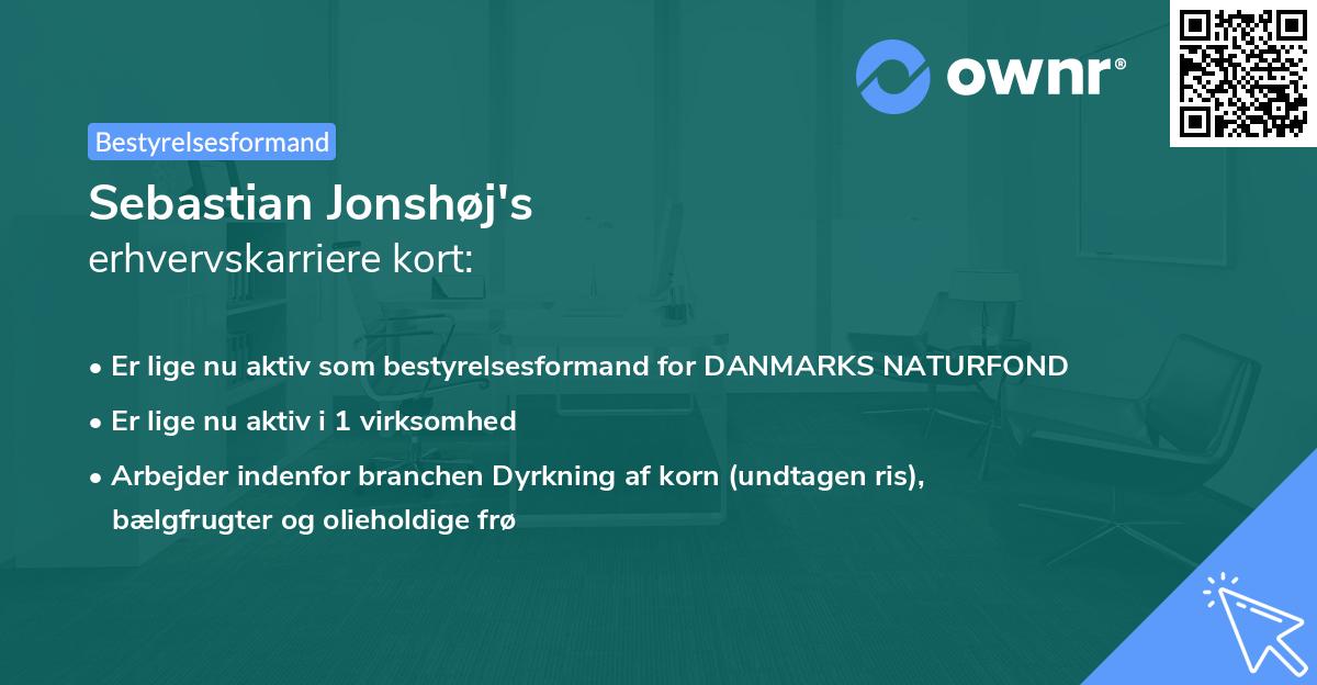 Sebastian Jonshøj's erhvervskarriere kort