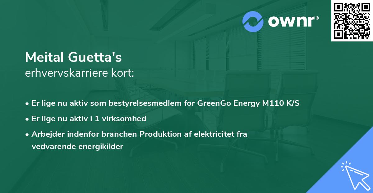 Meital Guetta's erhvervskarriere kort