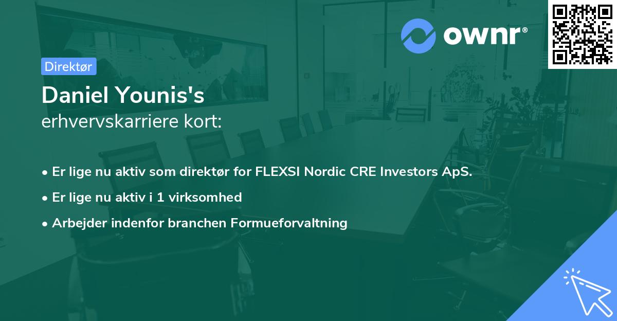 Daniel Younis's erhvervskarriere kort
