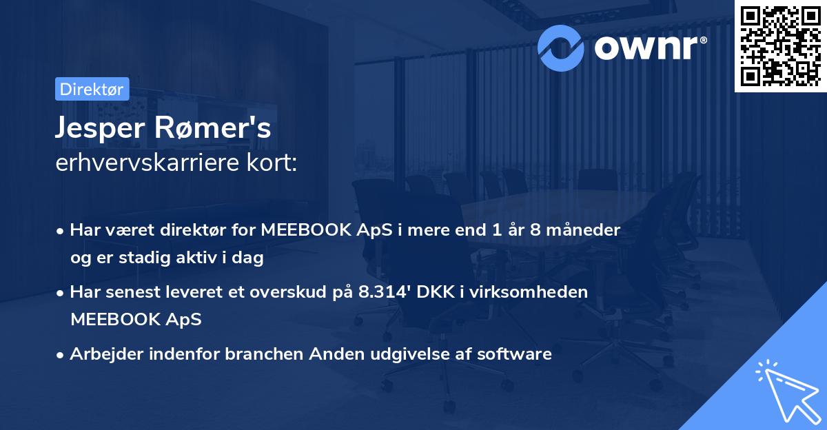 Jesper Rømer's erhvervskarriere kort
