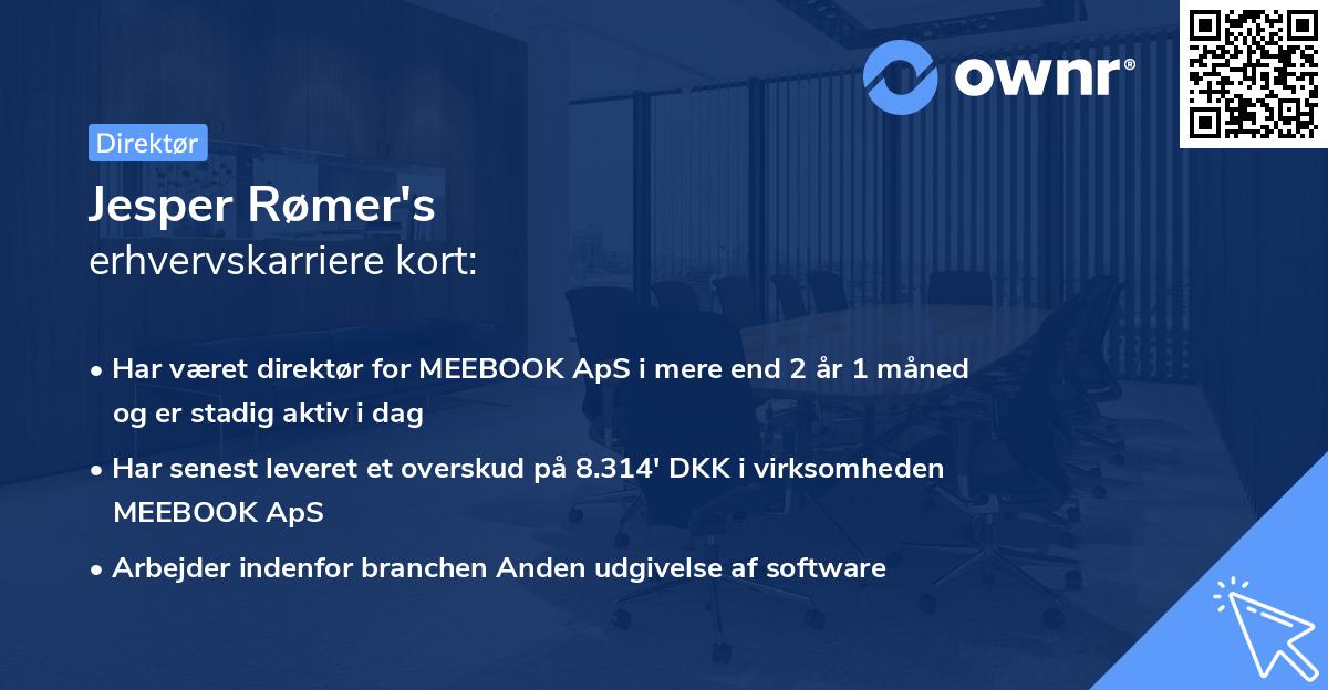 Jesper Rømer's erhvervskarriere kort