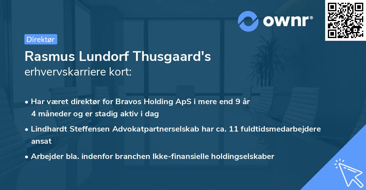 Rasmus Lundorf Thusgaard's erhvervskarriere kort
