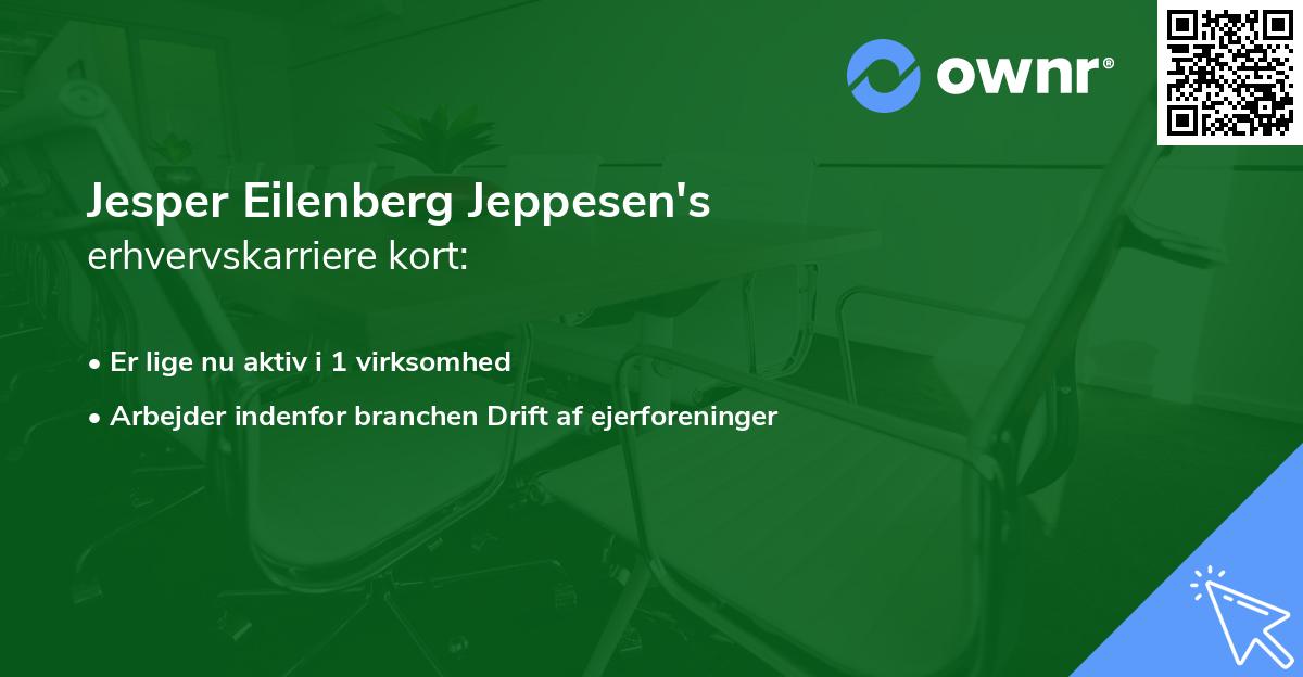 Jesper Eilenberg Jeppesen's erhvervskarriere kort