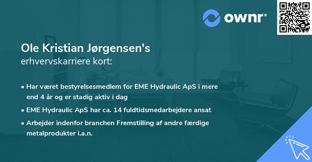 Ole Kristian Jørgensen's erhvervskarriere kort