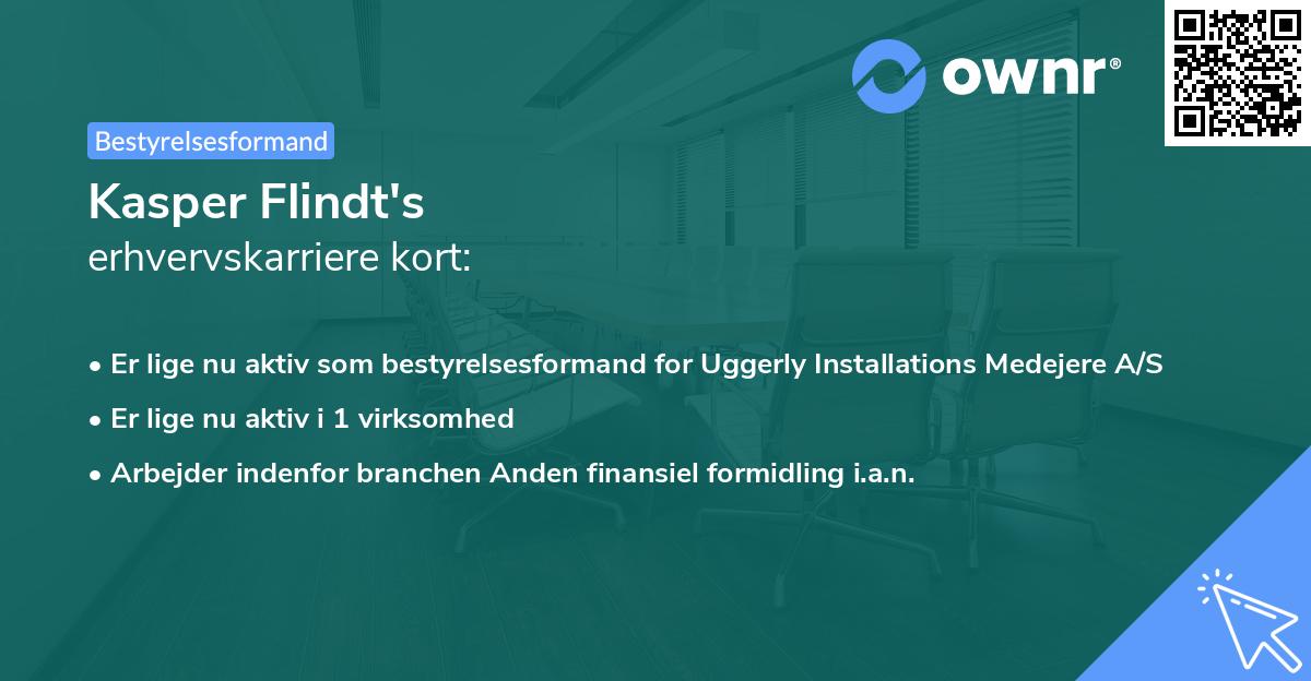 Kasper Flindt's erhvervskarriere kort