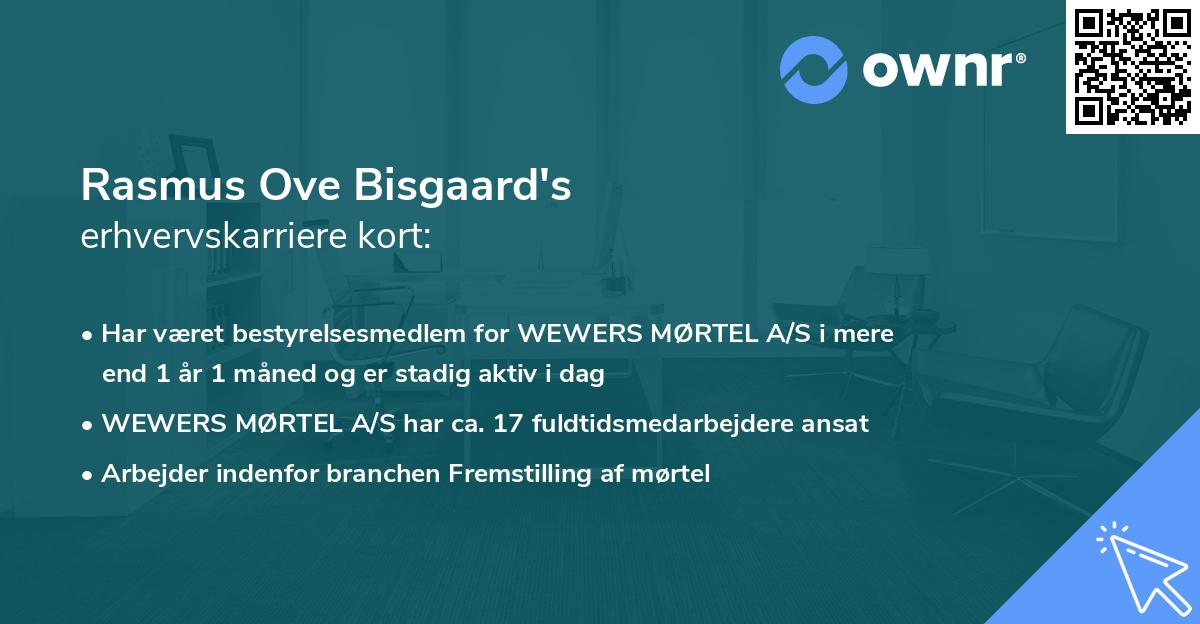 Rasmus Ove Bisgaard's erhvervskarriere kort