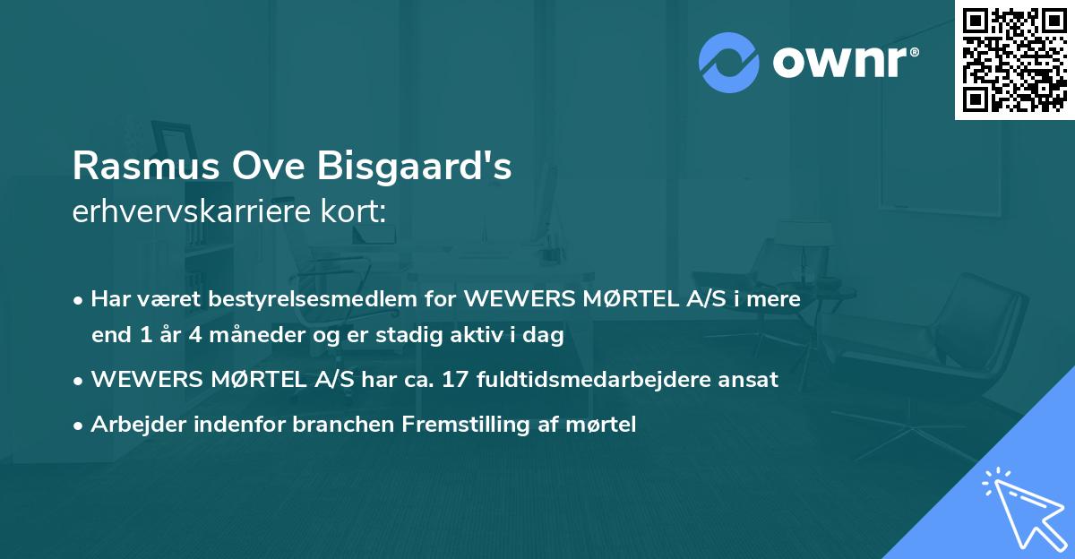Rasmus Ove Bisgaard's erhvervskarriere kort