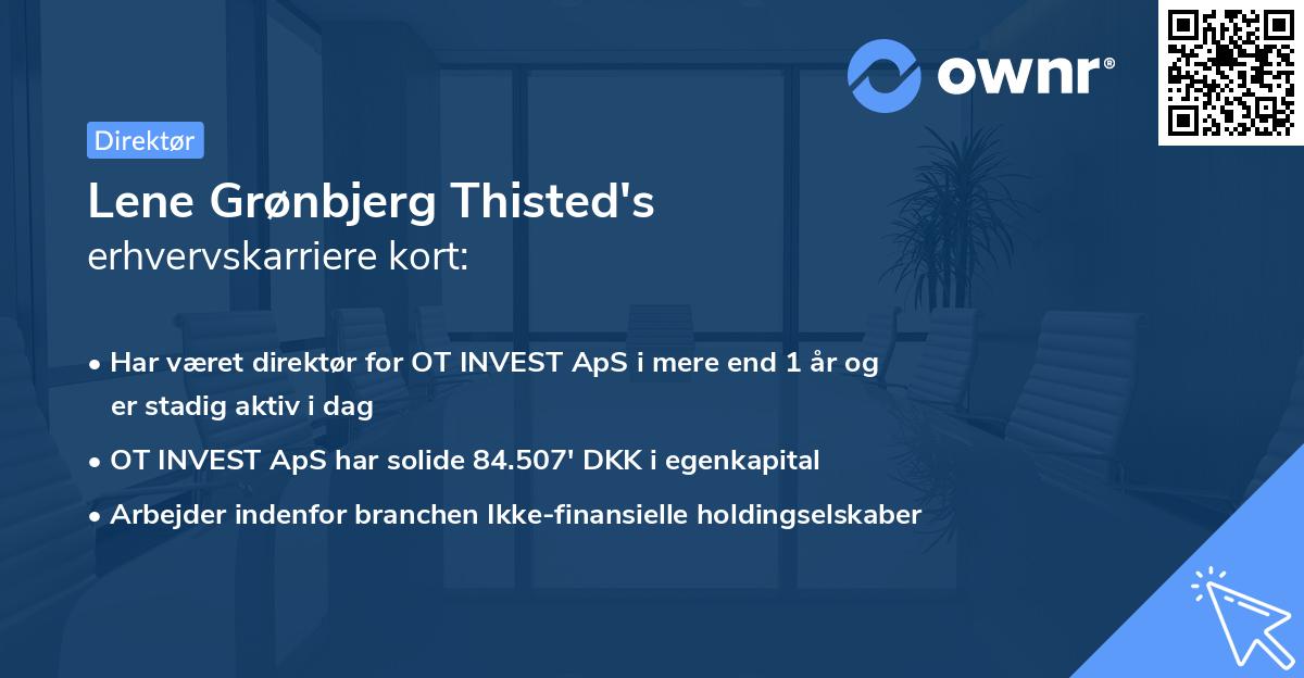 Lene Grønbjerg Thisted's erhvervskarriere kort