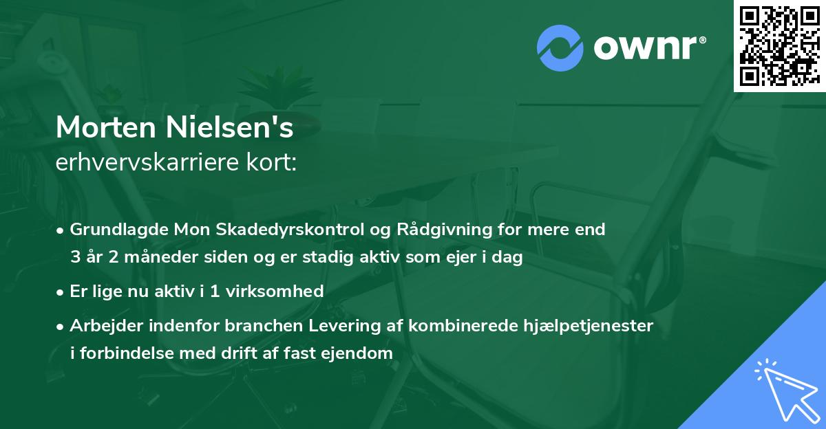 Morten Nielsen's erhvervskarriere kort