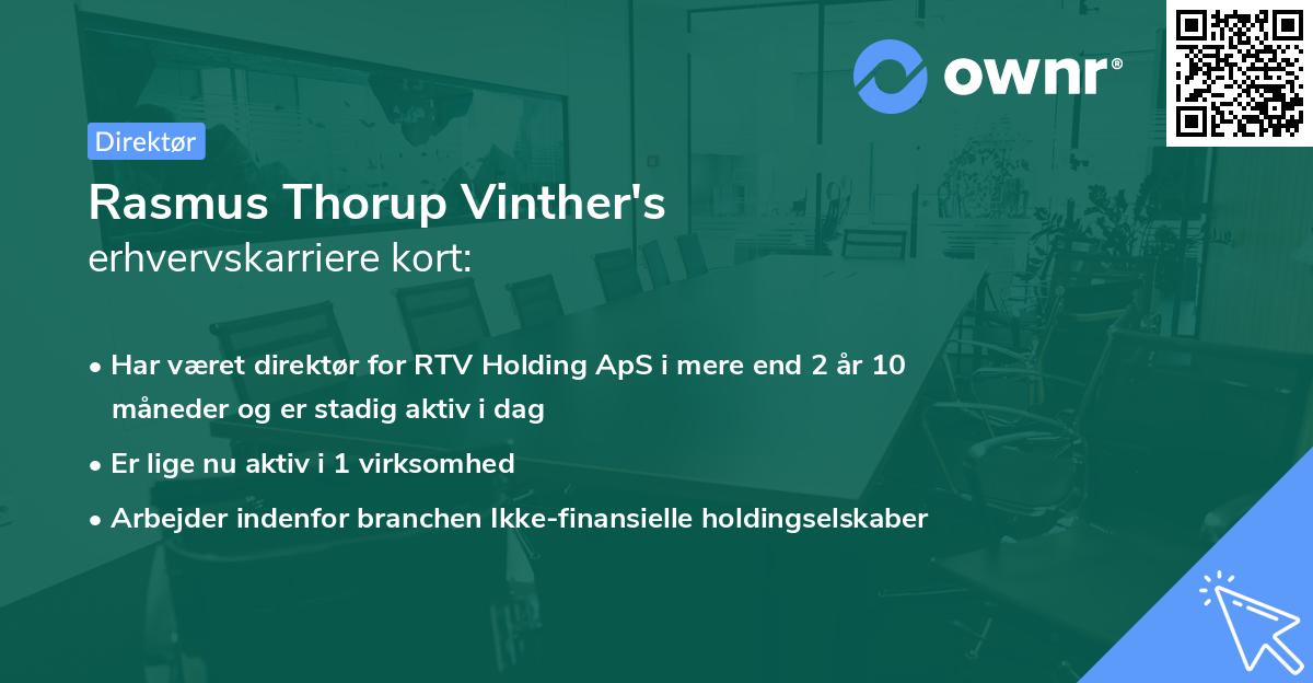 Rasmus Thorup Vinther's erhvervskarriere kort