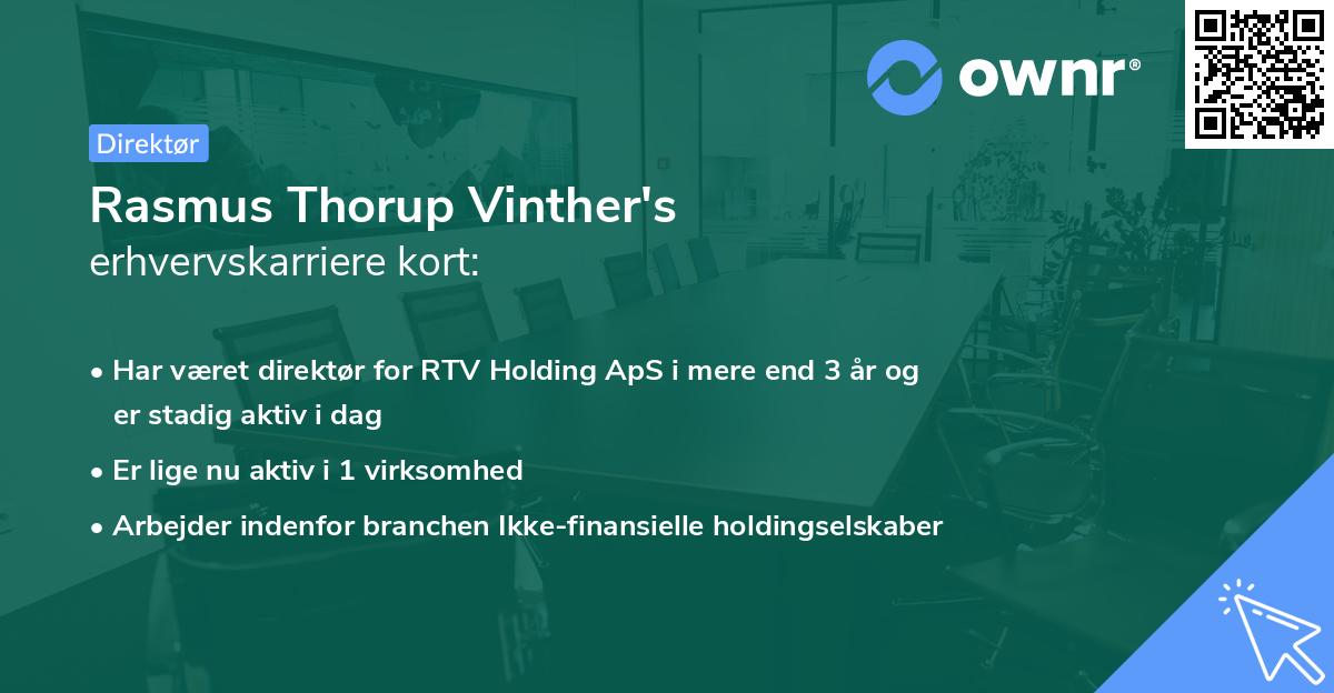 Rasmus Thorup Vinther's erhvervskarriere kort