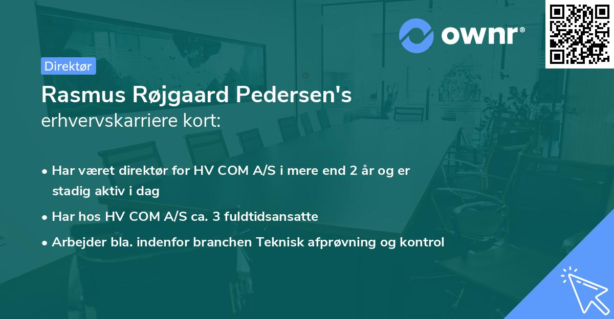 Rasmus Røjgaard Pedersen's erhvervskarriere kort