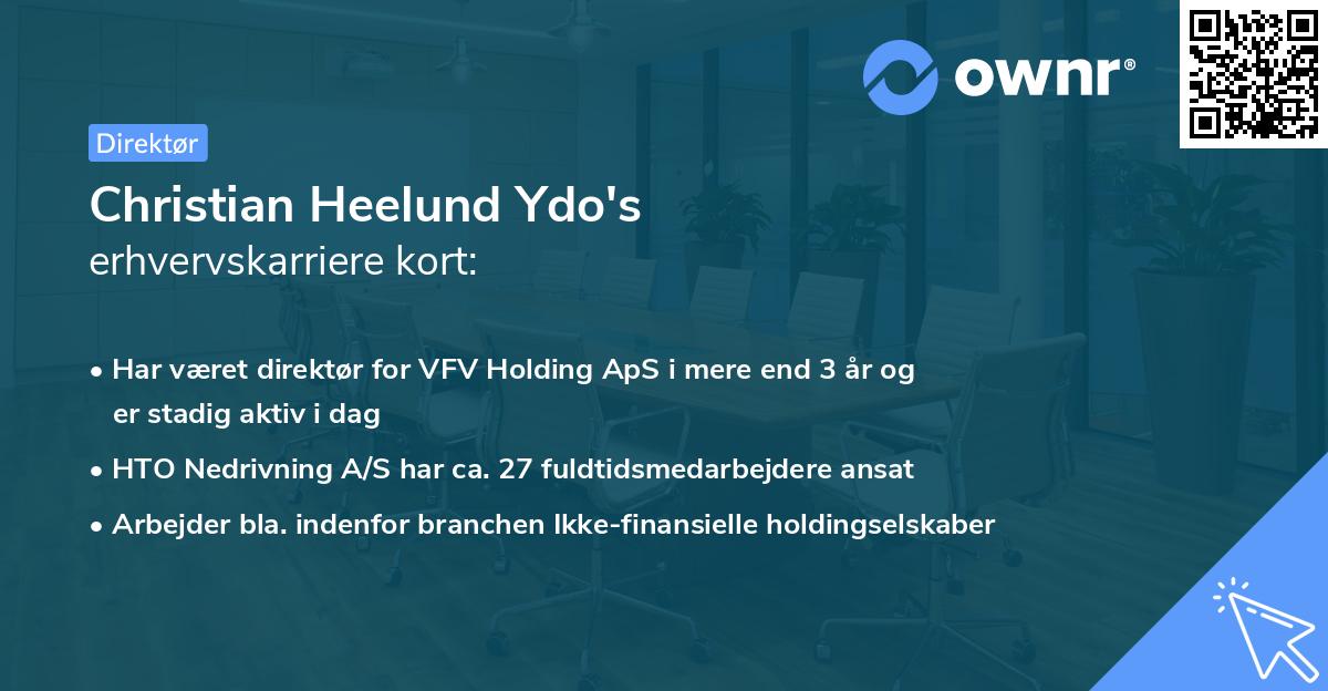 Christian Heelund Ydo's erhvervskarriere kort