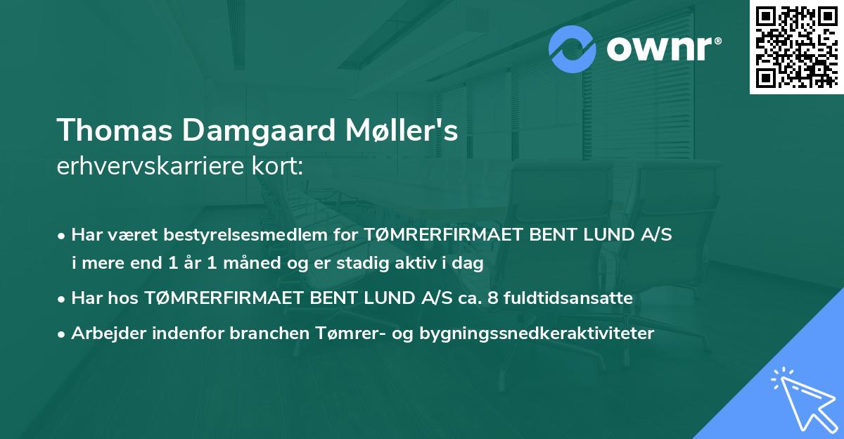 Thomas Damgaard Møller's erhvervskarriere kort