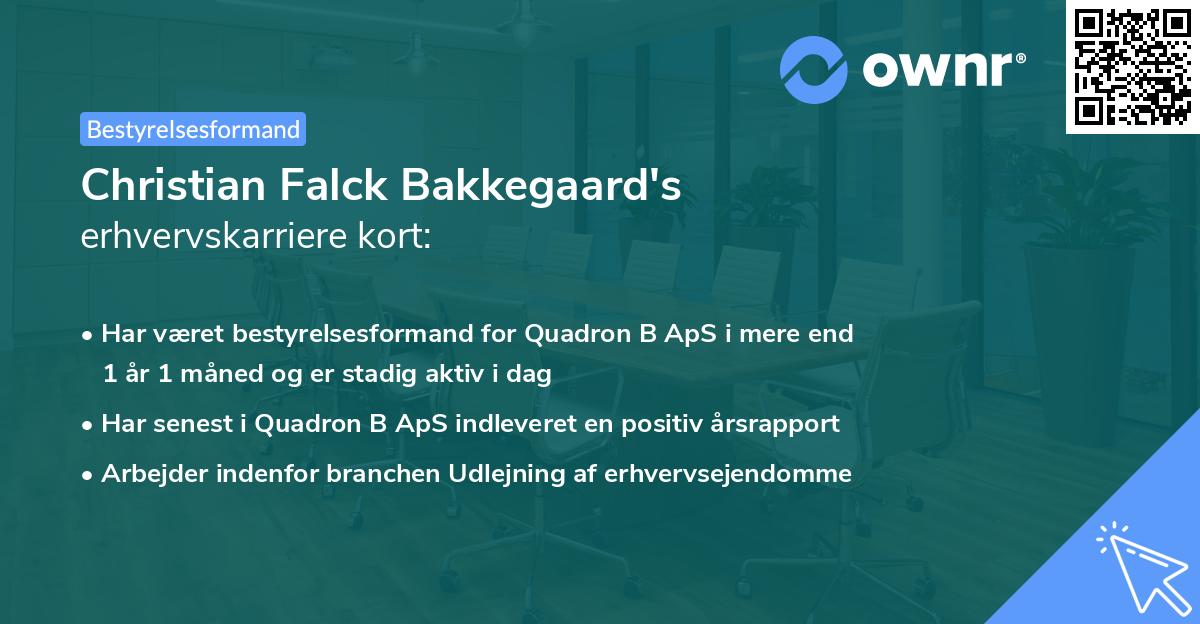 Christian Falck Bakkegaard's erhvervskarriere kort