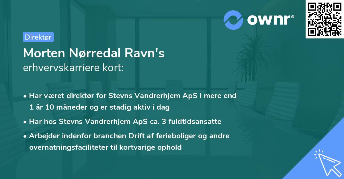 Morten Nørredal Ravn's erhvervskarriere kort