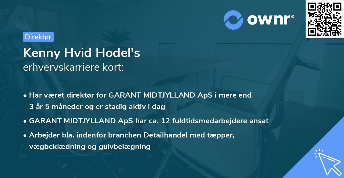 Kenny Hvid Hodel's erhvervskarriere kort