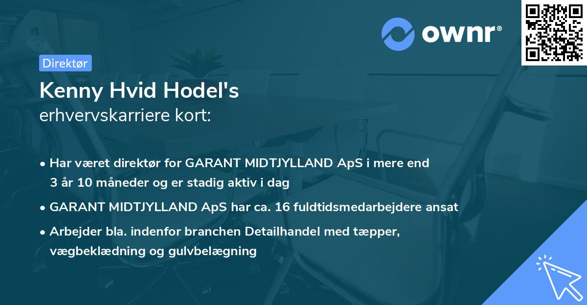 Kenny Hvid Hodel's erhvervskarriere kort