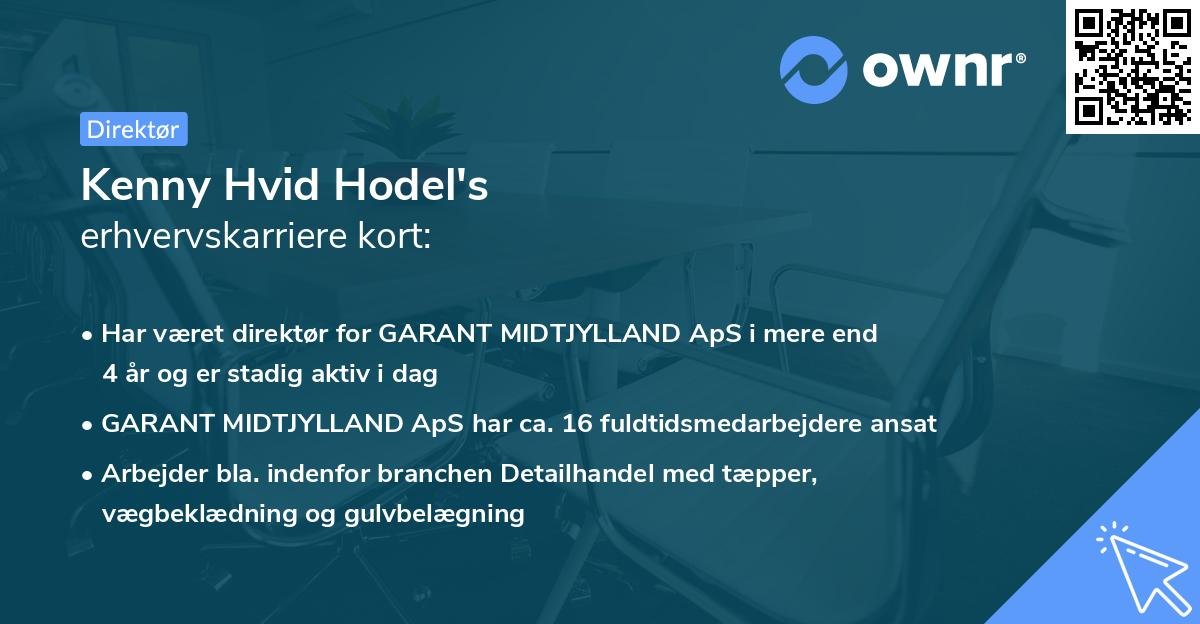 Kenny Hvid Hodel's erhvervskarriere kort