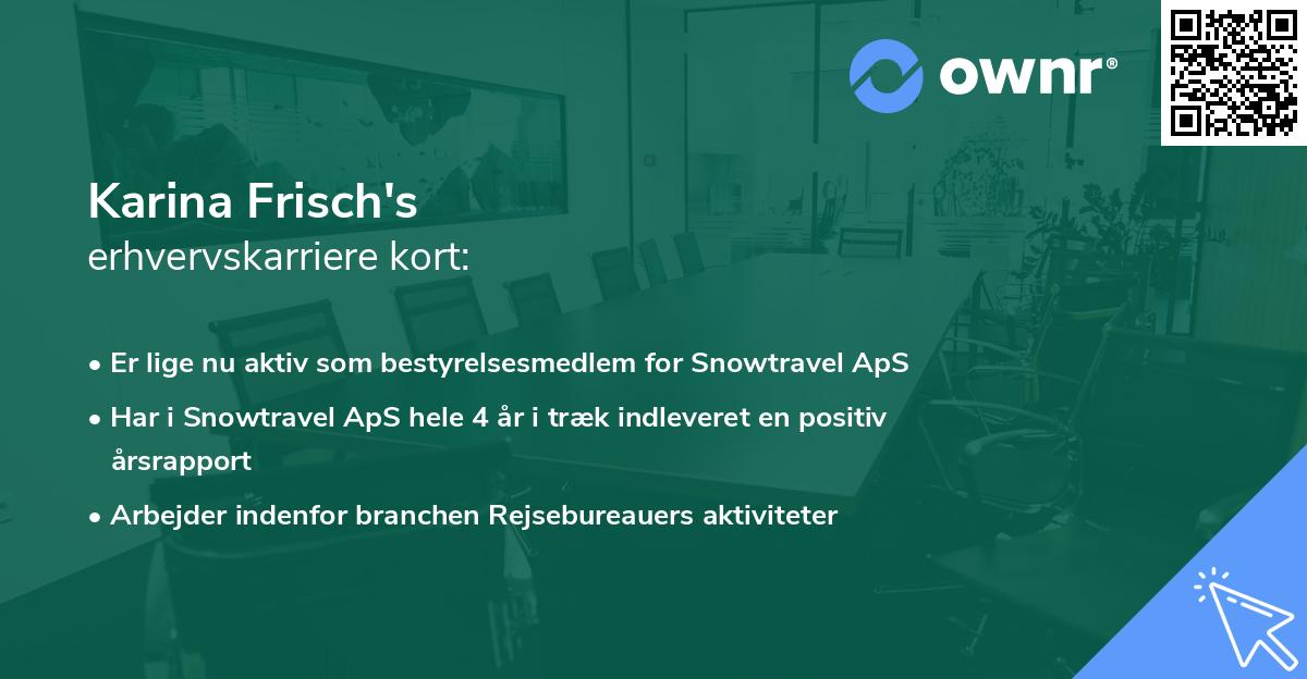 Karina Frisch's erhvervskarriere kort