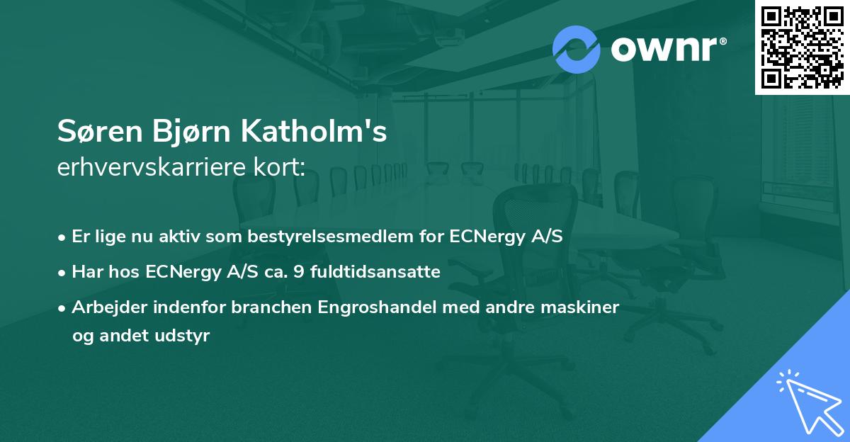 Søren Bjørn Katholm's erhvervskarriere kort