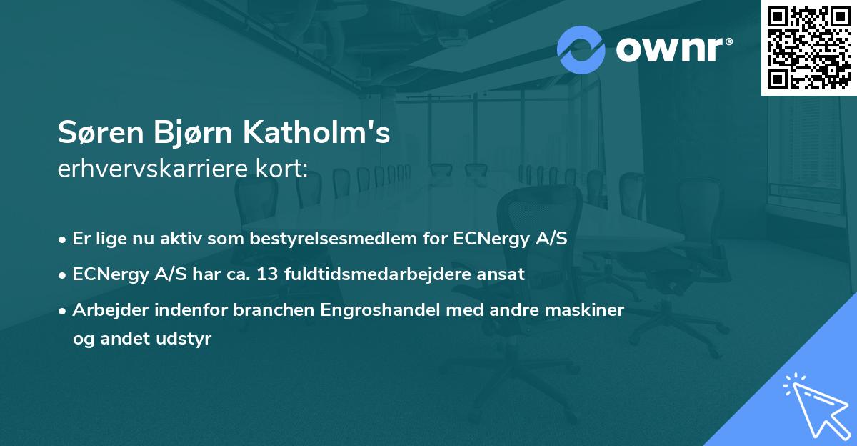 Søren Bjørn Katholm's erhvervskarriere kort