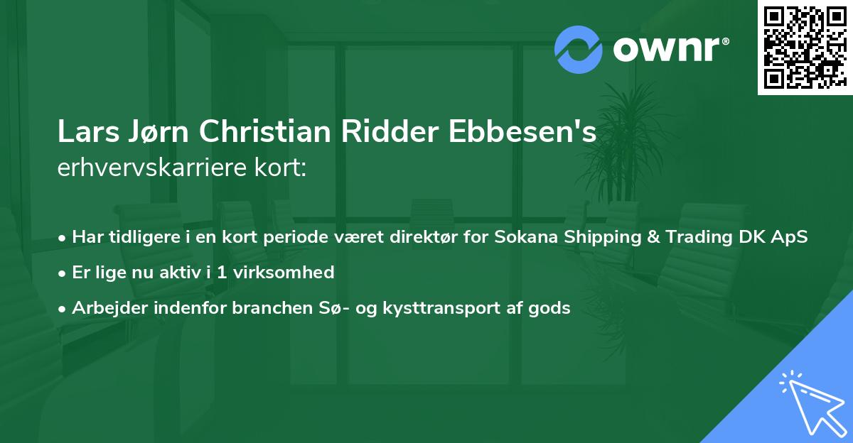 Lars Jørn Christian Ridder Ebbesen's erhvervskarriere kort