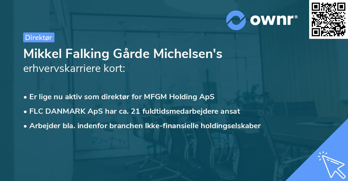 Mikkel Falking Gårde Michelsen's erhvervskarriere kort