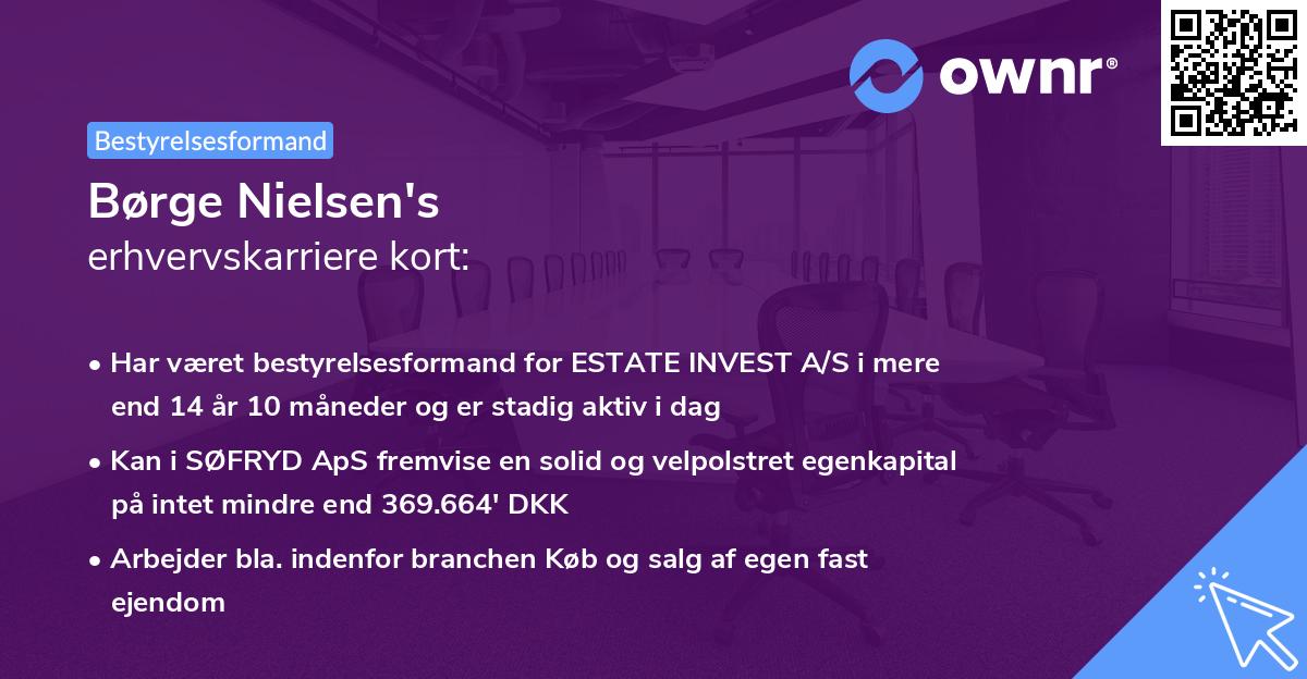 Børge Nielsen's erhvervskarriere kort