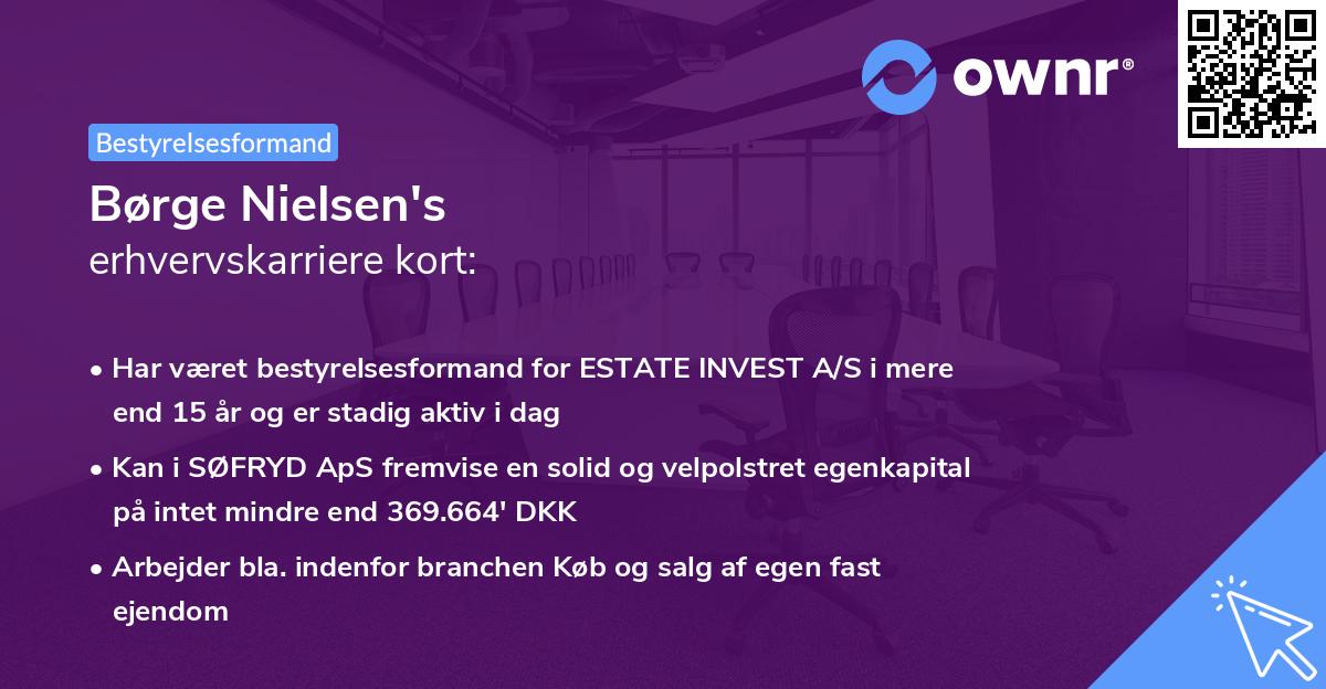 Børge Nielsen's erhvervskarriere kort