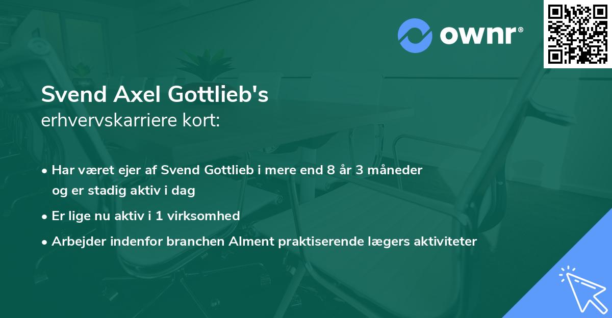 Svend Axel Gottlieb's erhvervskarriere kort