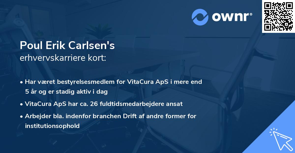 Poul Erik Carlsen's erhvervskarriere kort