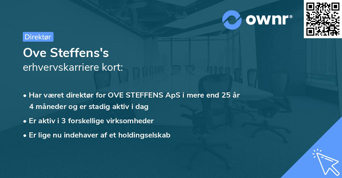 Ove Steffens's erhvervskarriere kort