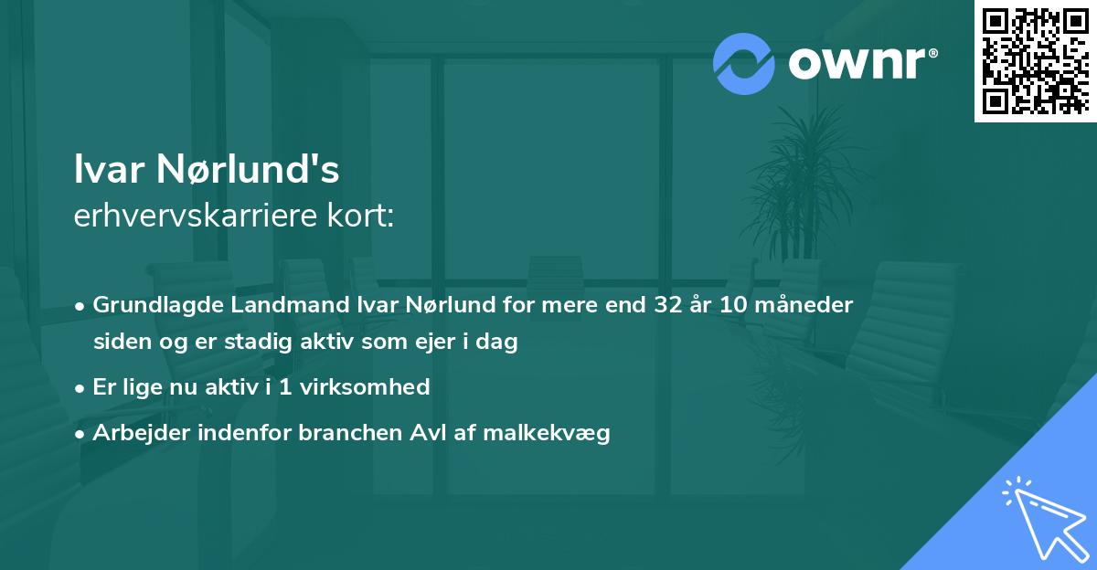 Ivar Nørlund's erhvervskarriere kort