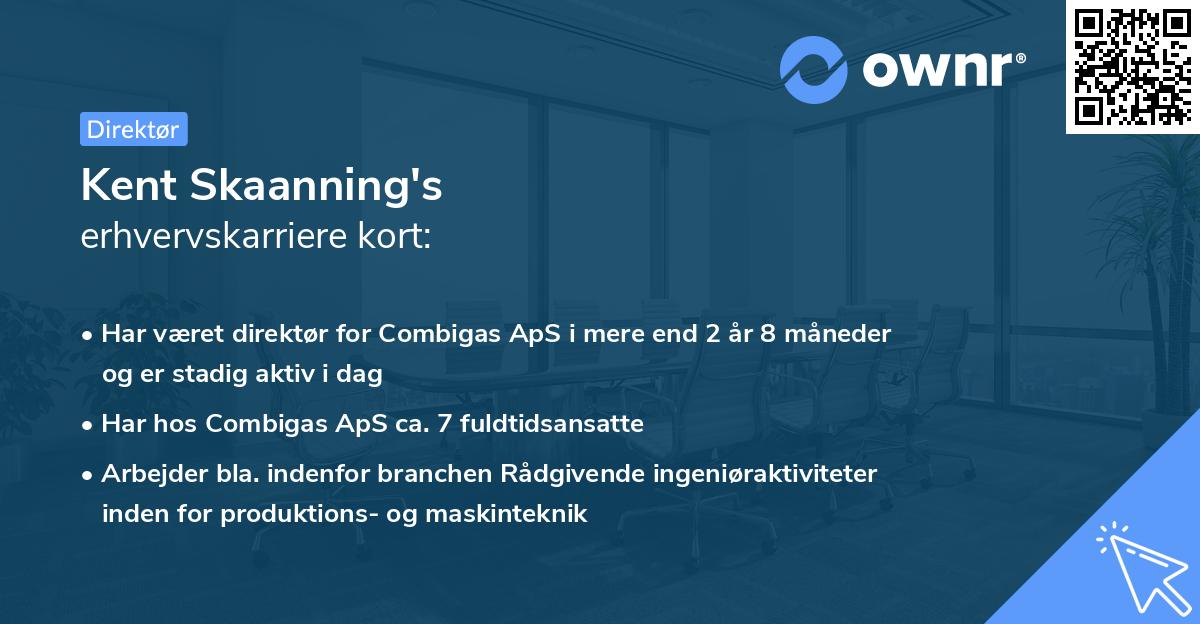 Kent Skaanning's erhvervskarriere kort