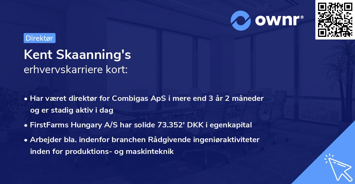 Kent Skaanning's erhvervskarriere kort