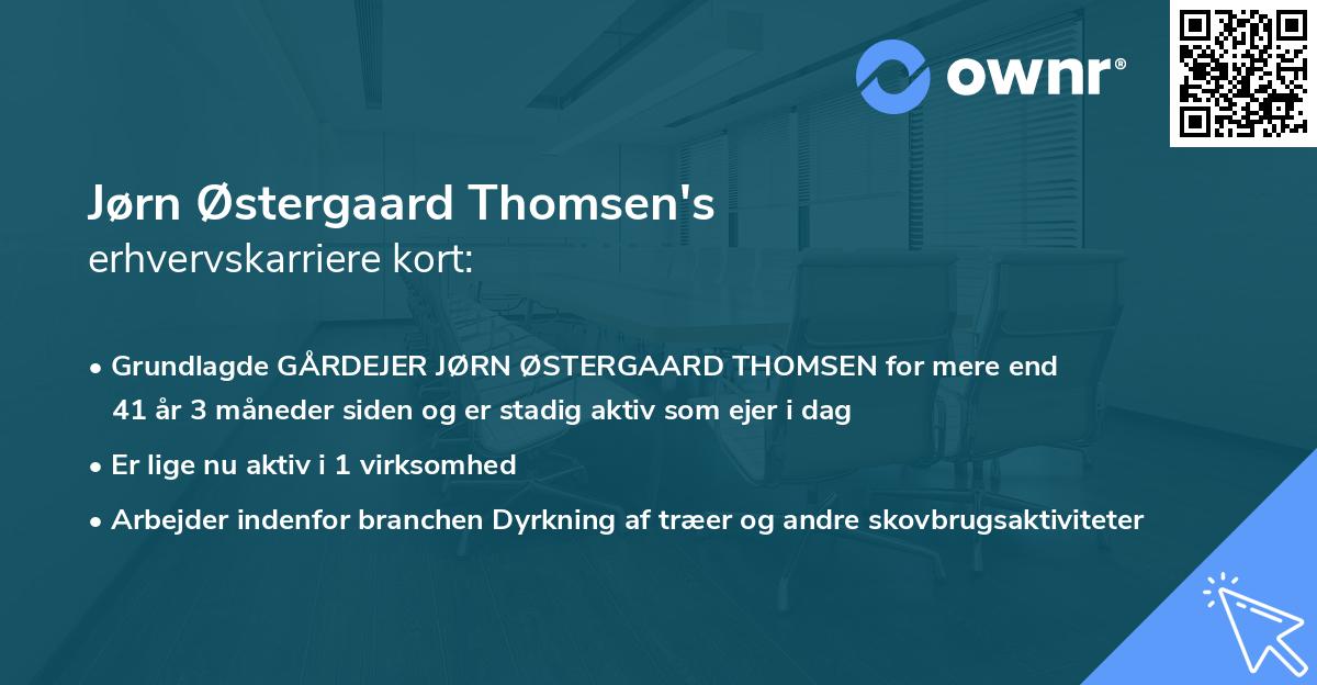 Jørn Østergaard Thomsen's erhvervskarriere kort