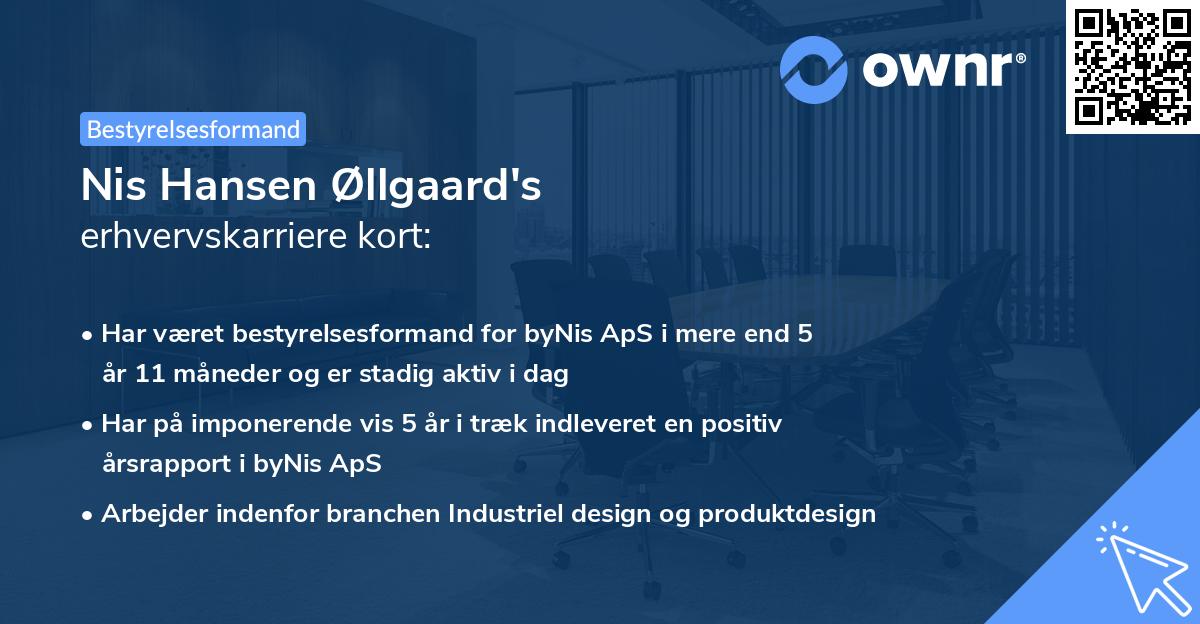 Nis Hansen Øllgaard's erhvervskarriere kort