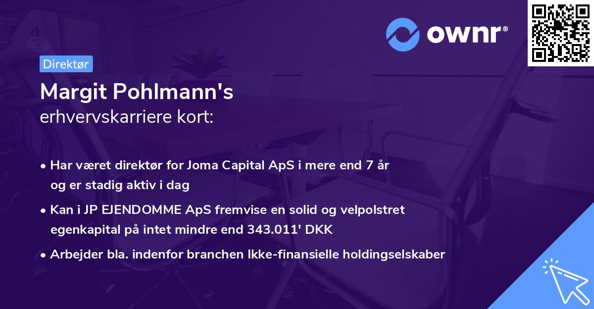 Margit Pohlmann's erhvervskarriere kort