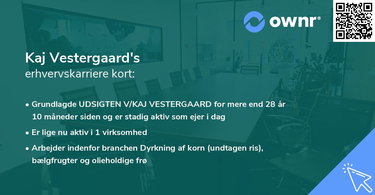 Kaj Vestergaard's erhvervskarriere kort